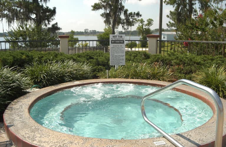 Hot tubs at the clubhouse pool