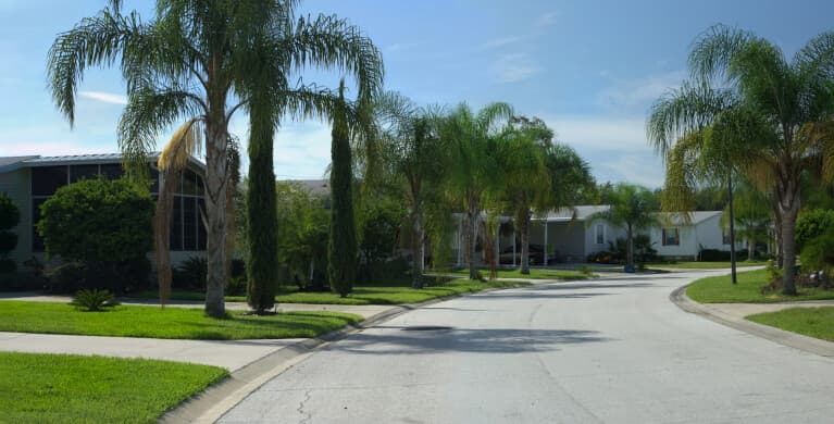 Quiet streets for walking, bikes, and golf carts